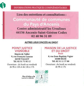 Point Justice, le nouveau service juridique proposé par la COMPA, Mairie de Mésanger