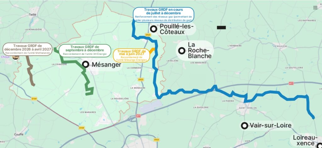 À Mésanger, GRDF adapte les réseaux pour rendre le gaz de plus en plus vert, Mairie de Mésanger