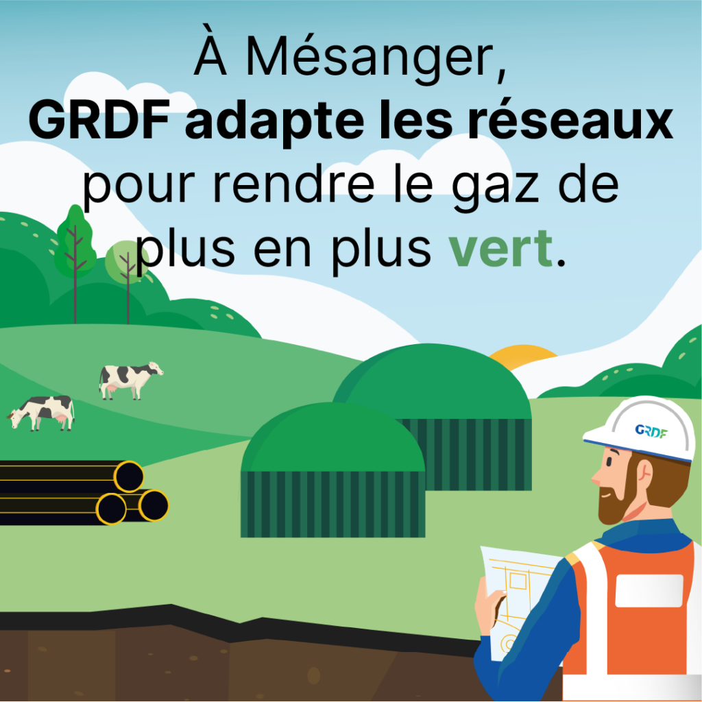 &Agrave; M&eacute;sanger, GRDF adapte les r&eacute;seaux pour rendre le gaz de plus en plus vert, Mairie de M&eacute;sanger